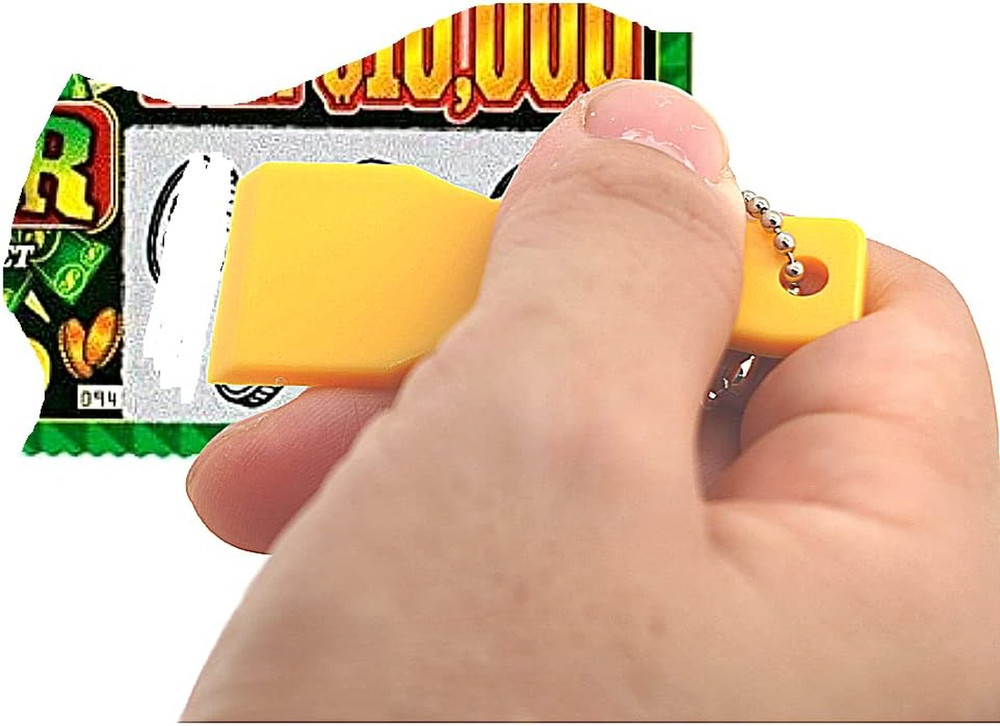 Plastic Scraper Tool Keychain, Scraper for Lottery Ticket, Scoop Shape Scratcher