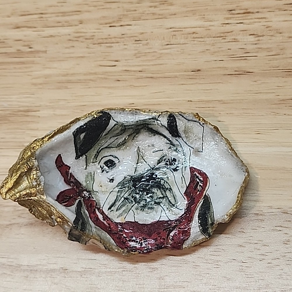 Hand-Painted Oyster Shell