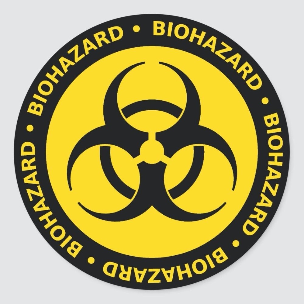 Biohazard Danger Sign Funny Meme Round MAGNET