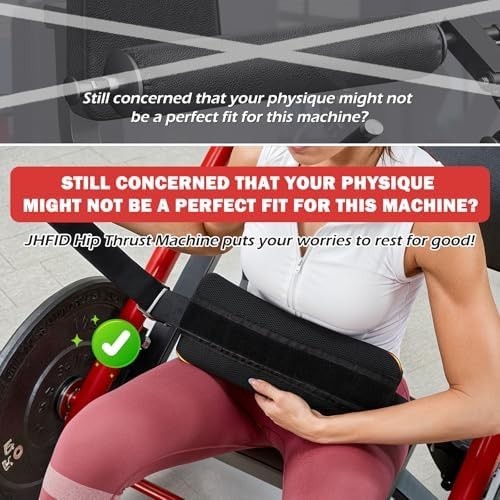 Hip Thrust Machine, 800LBS Capacity Glute Bridge Trainer Gym Sprout Machine