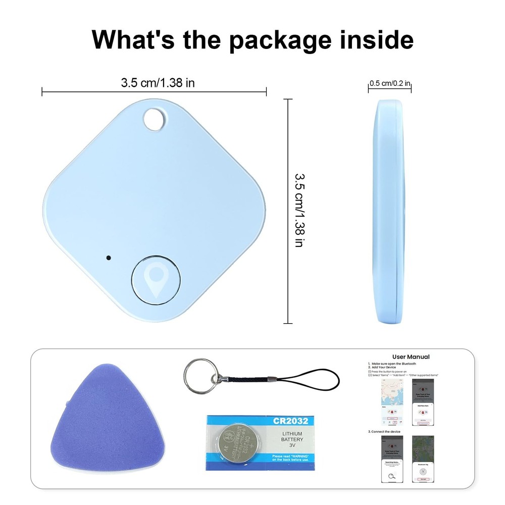 Air Tracker Tag 4 Pack, Bluetooth Luggage Tracker Work with Apple F... Fast Ship