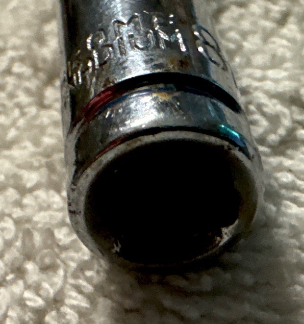 8 mm chrome vanadium deep 6 pt 1/4” dr socket,VTG tool,