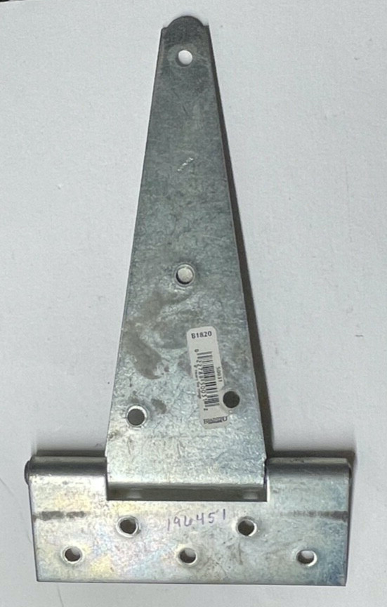 Brainerd 8" HD Tee Hinge Zinc Plated