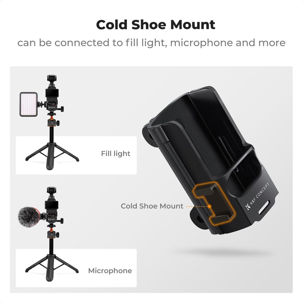 K&F Concept Bracket Expansion Adapter for DJI OSMO POCKET 3 Camera Frame Mount