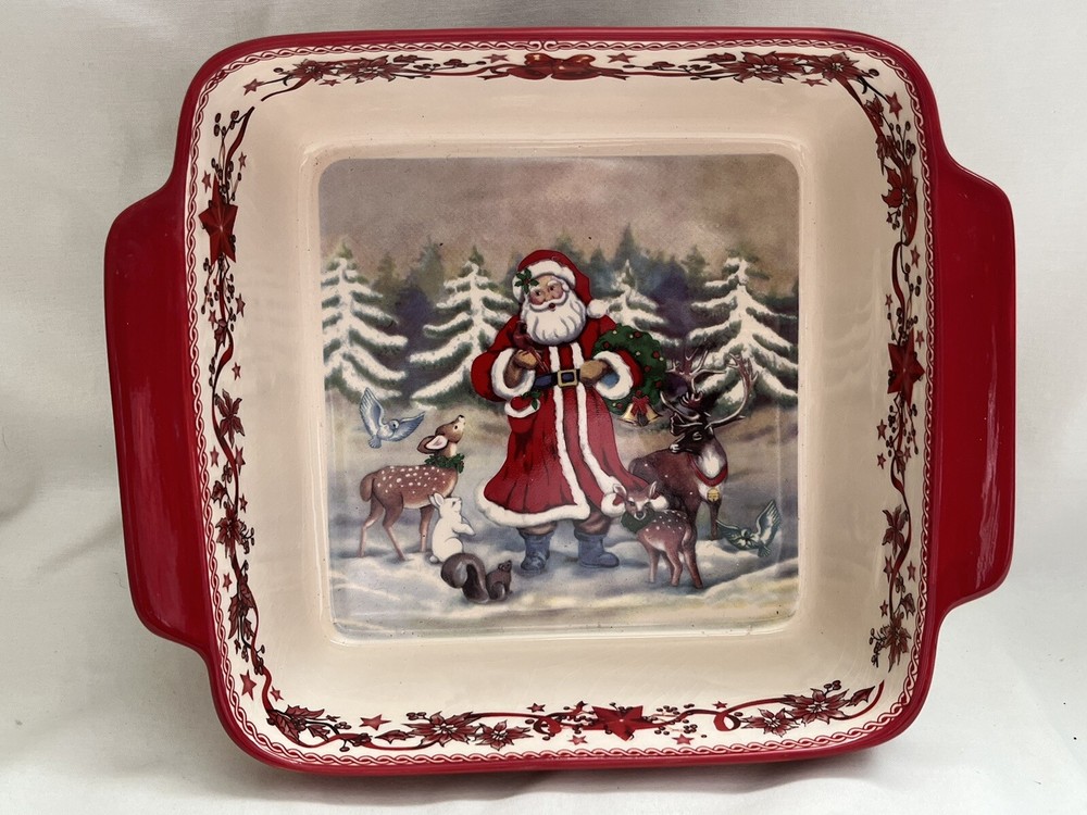 Santa & Friends  LTD Commodities 8" Square Baking DEEP Dish