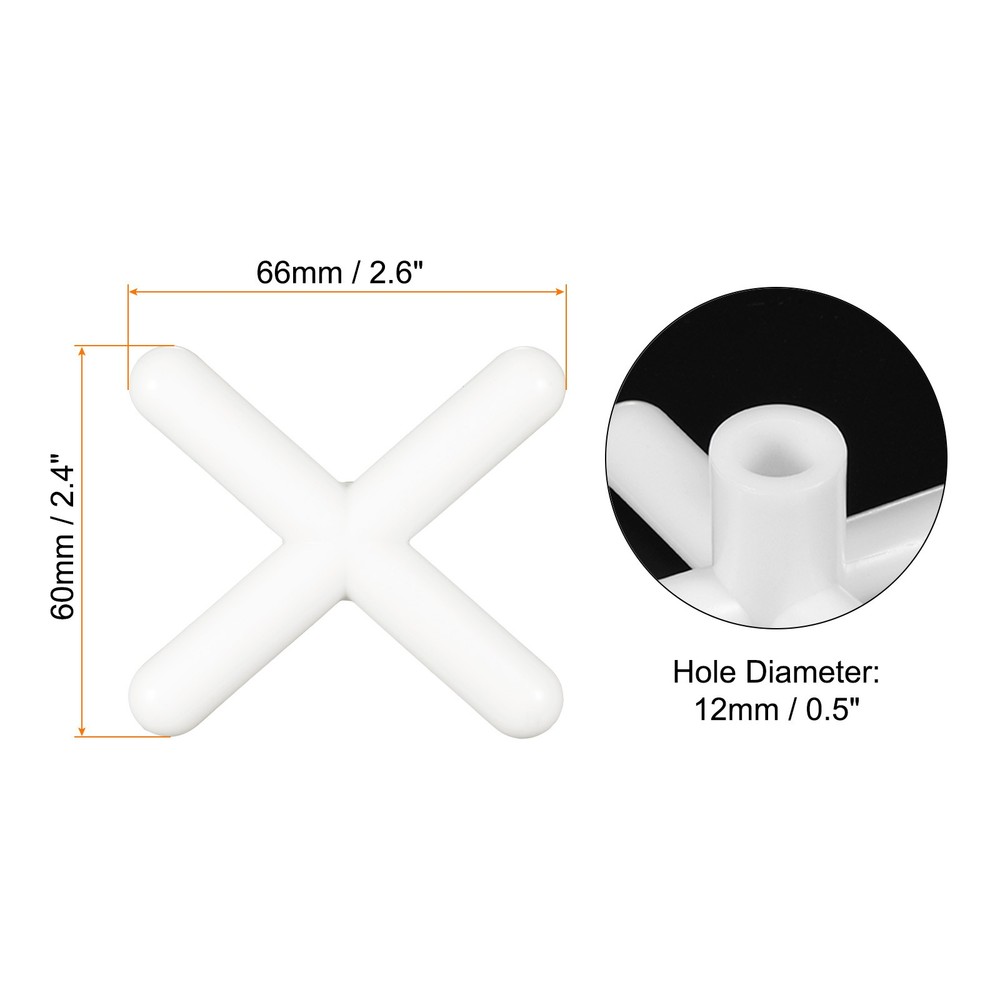 Billiard Bridge Head, 2pcs Plastic Cross for Billiard Table, White