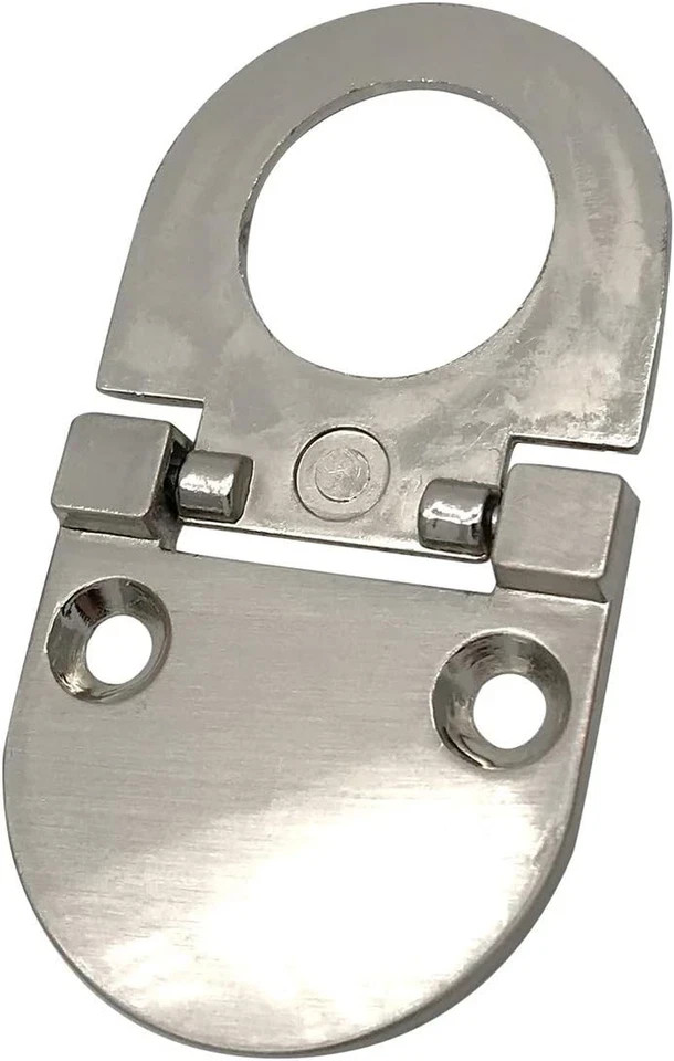 Cupboard Drawer Flush Mount Pull Ring Handle Knob Silver Tone 4Pcs