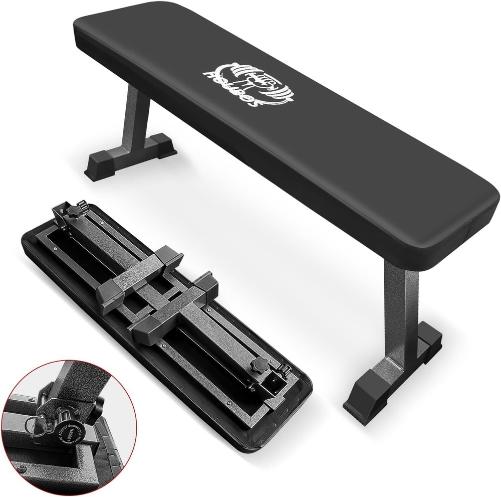 Flat Bench Flat Weight Workout Exercise Bench Easy,Assembly,Foldaway Bench