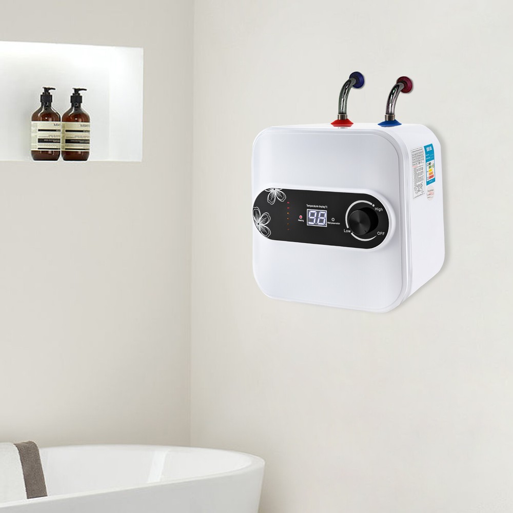 Electric mini tank water heater, instant water heater, adjustable temperature