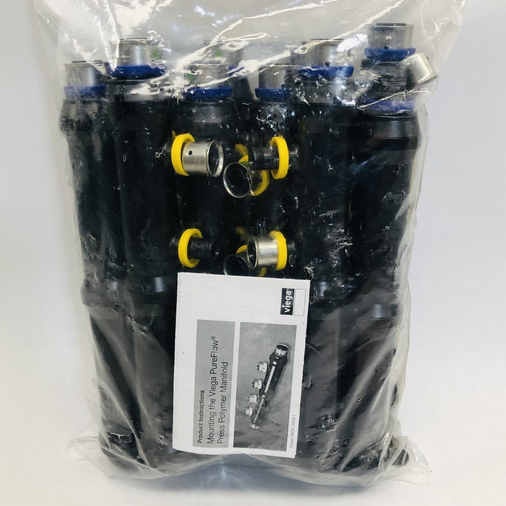LOT OF 10 PUREFLOW® VIEGA 49004 PRESS MANIFOLD 4: CLOSED X ¾" X ½"