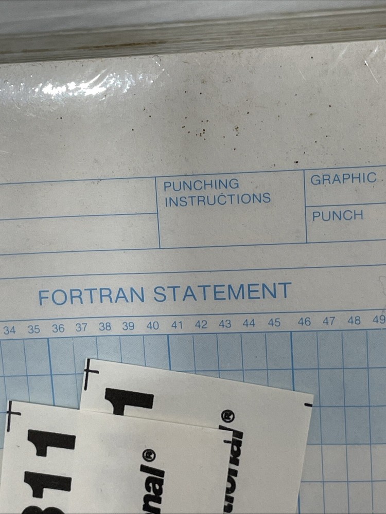Fortran Coding Form 10 Computer Pads/50 Sheets Each White 13.5 x 8.5 VTG