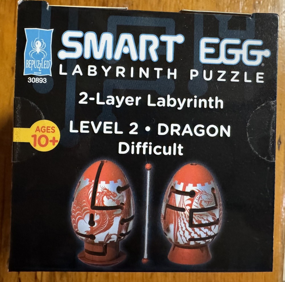 BePuzzled Smart Egg LEVEL 2 Labyrinth Puzzle Dragon Difficult 2 Layer NIB