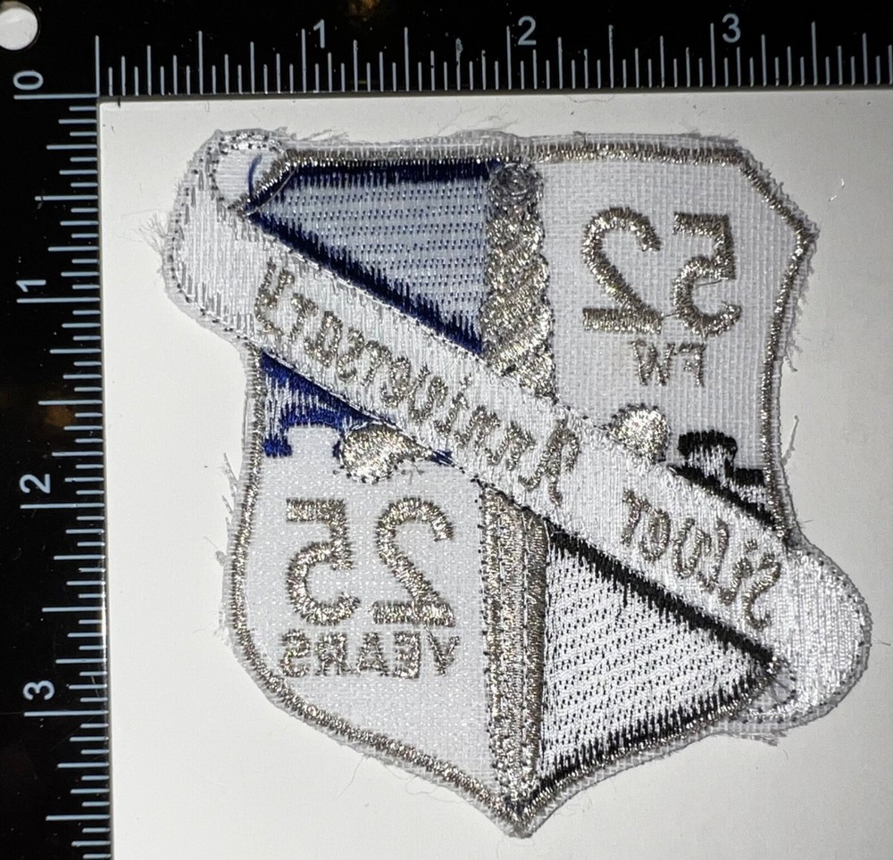 USAF US Air Force 52nd Fighter Wing Silver Anniversary 25 Years Patch