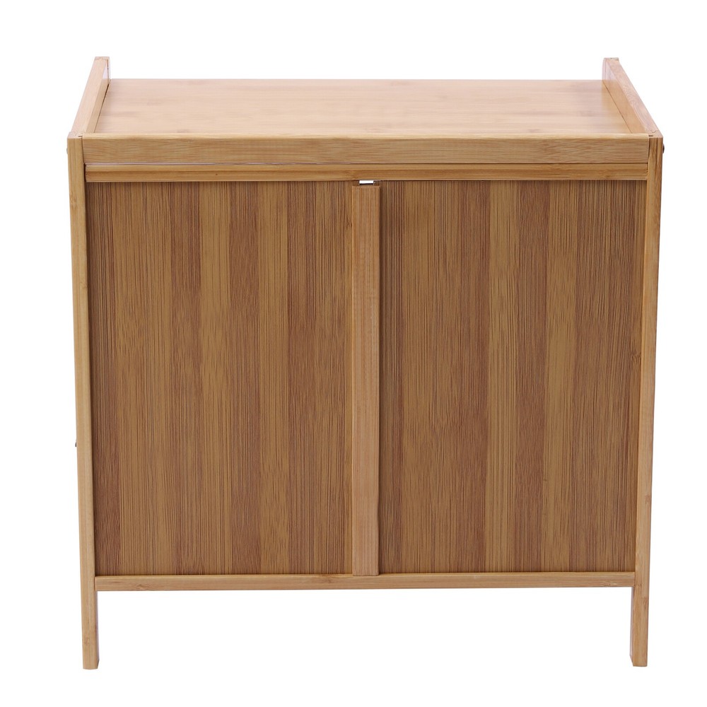 Bedroom Storage Organizer Side Table Bamboo Bedside Nightstand End Table+Drawer