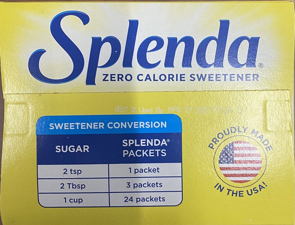2x SPLENDA Zero Calorie Sweetener 400 Count Packets 14.1 oz Box - 2 PACK