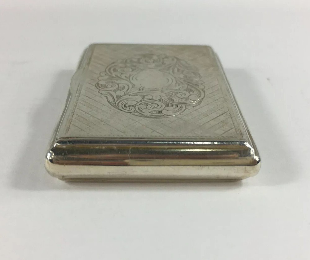 Antique 1844 Victorian Edward Smith Solid Silver Snuff Box Gilt Interior 48.2g