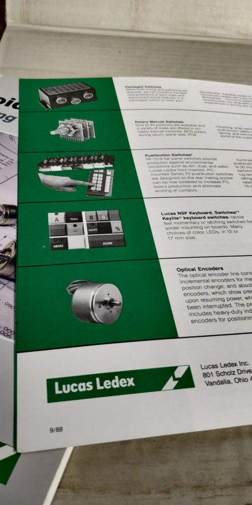 1991 LUCAS LEDEX engineering design guide catalog 101 ~ C2