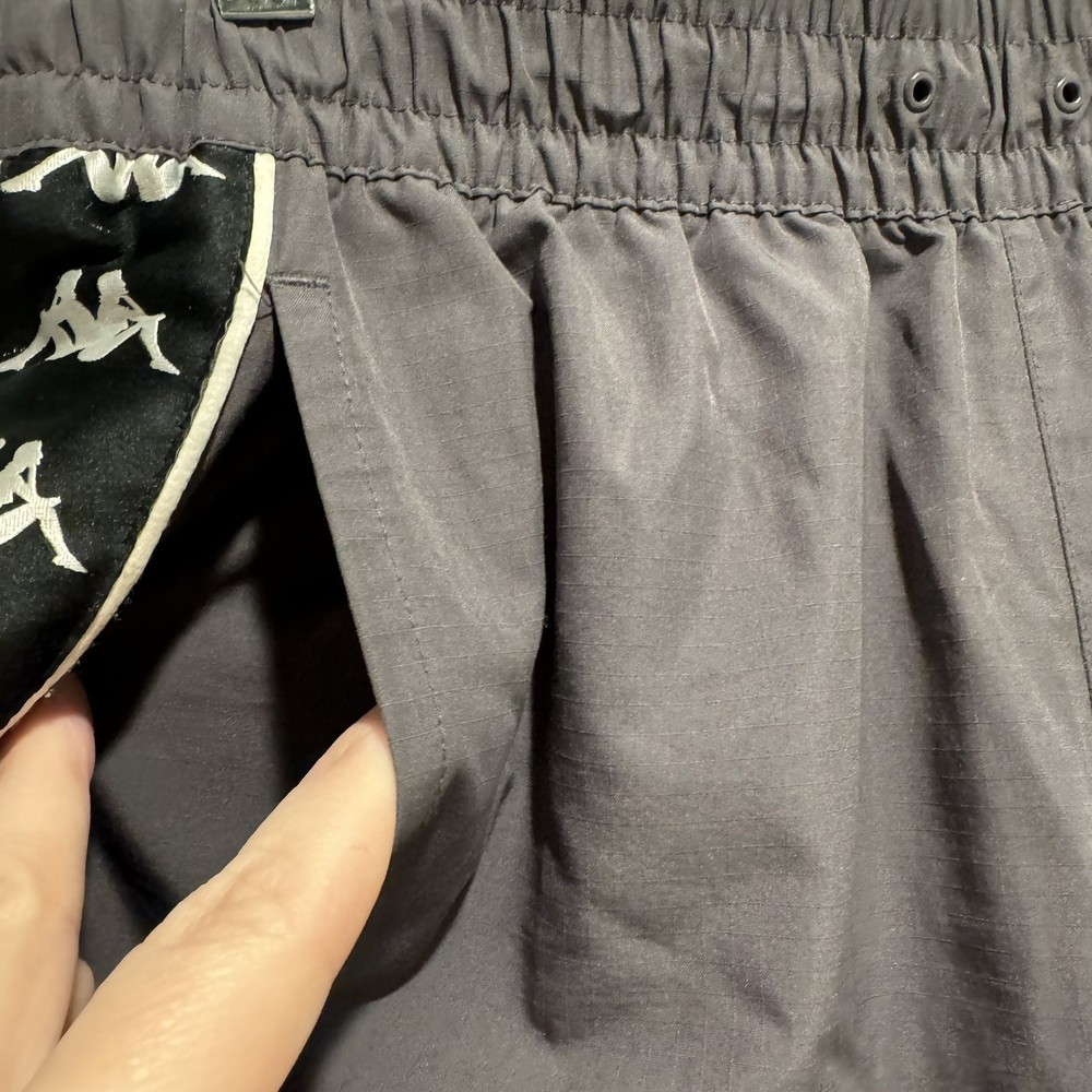 Kappa Gray Green Ripstop Joggers Size Medium
