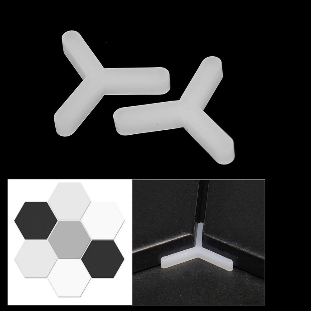 1000Pack Wall Tile Spacers for FLOOR Tiling Tools Plastic Y Type 3mm White