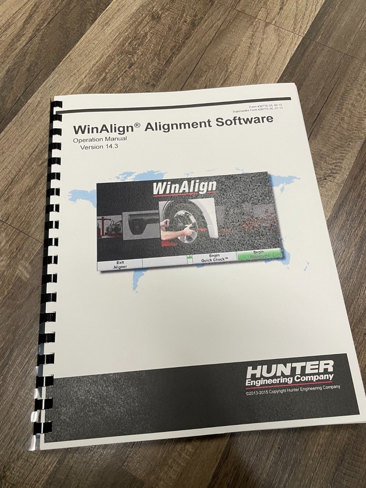Hunter Engineering WinAlign Alignment Software Version 14.3 Manual