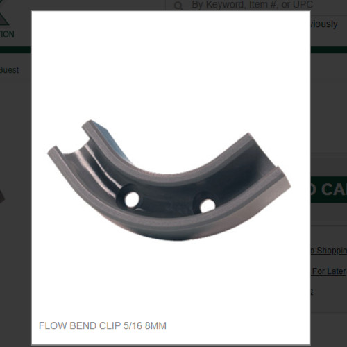 FLOW BEND CLIP 5/16 8MM # PM2608S