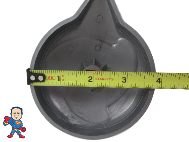 Cal Spa Silver Diverter Cap 3 3/4" Wide Teardrop Style