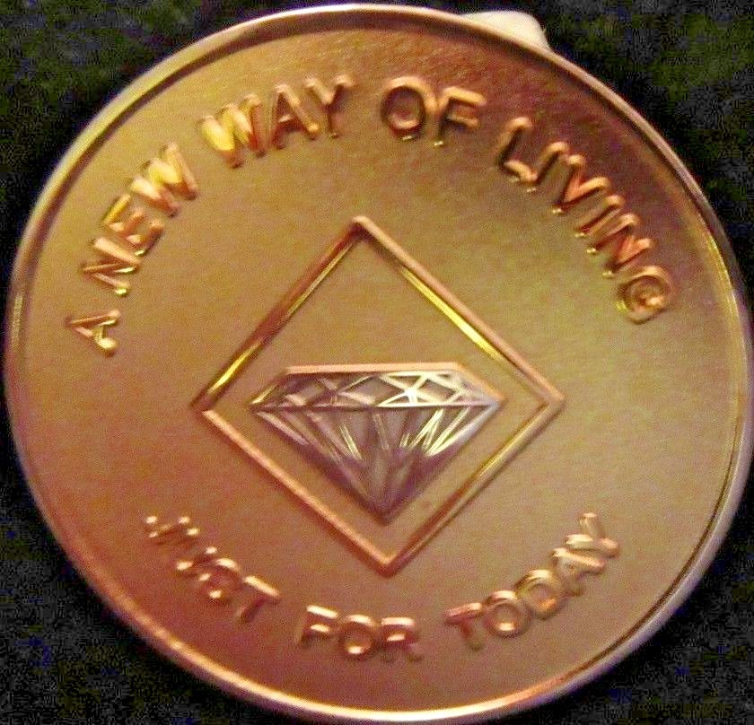 Narcotics Anonymous NA GOLD SILVER 18 MONTH Medallion Chip Coin Token