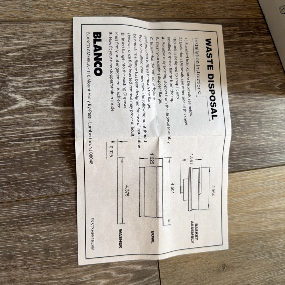 Blanco 442229 Sink Waste Flange Metallic Gray