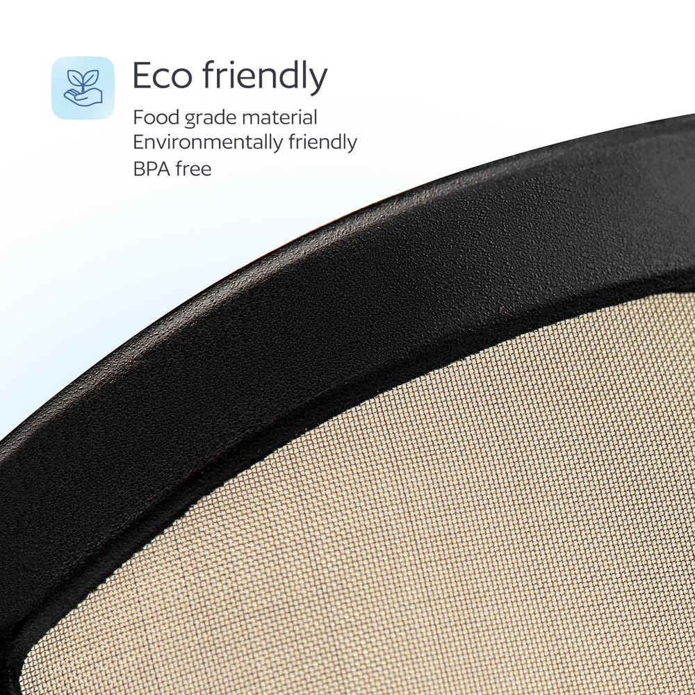 2-Pack #4 Reusable Permanent Cone Coffee Filters - Compatible Small, Gold