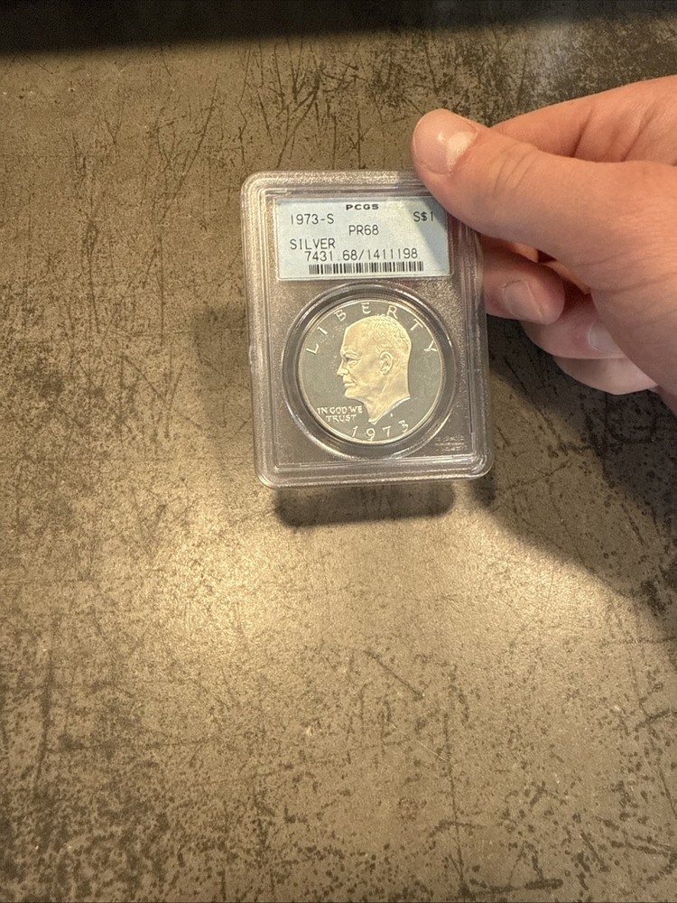 1973-S Eisenhower Ike Dollar Silver PCGS PR68 OGH