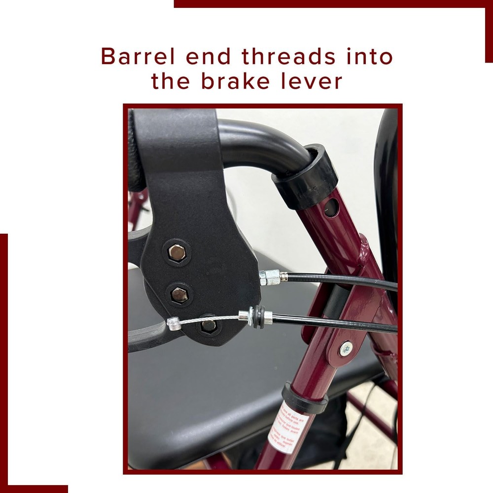 AlveyTech 34" Walker Brake Cable Replacement - for Most Mobility Rollators,...