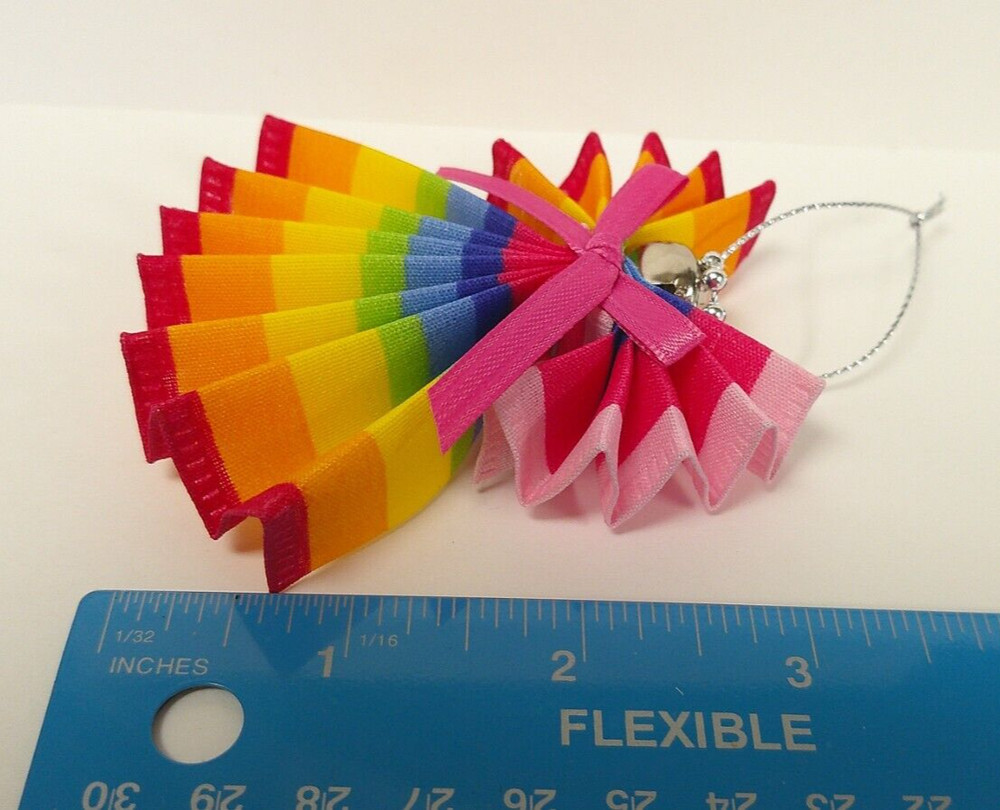 RAINBOW Angel Ornament NEW Handmade