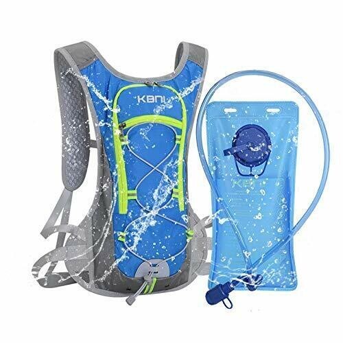 NWT KBNI Hydration Backpack with 2 Litre (68 Ounce) Water Bladder, Sky Blue