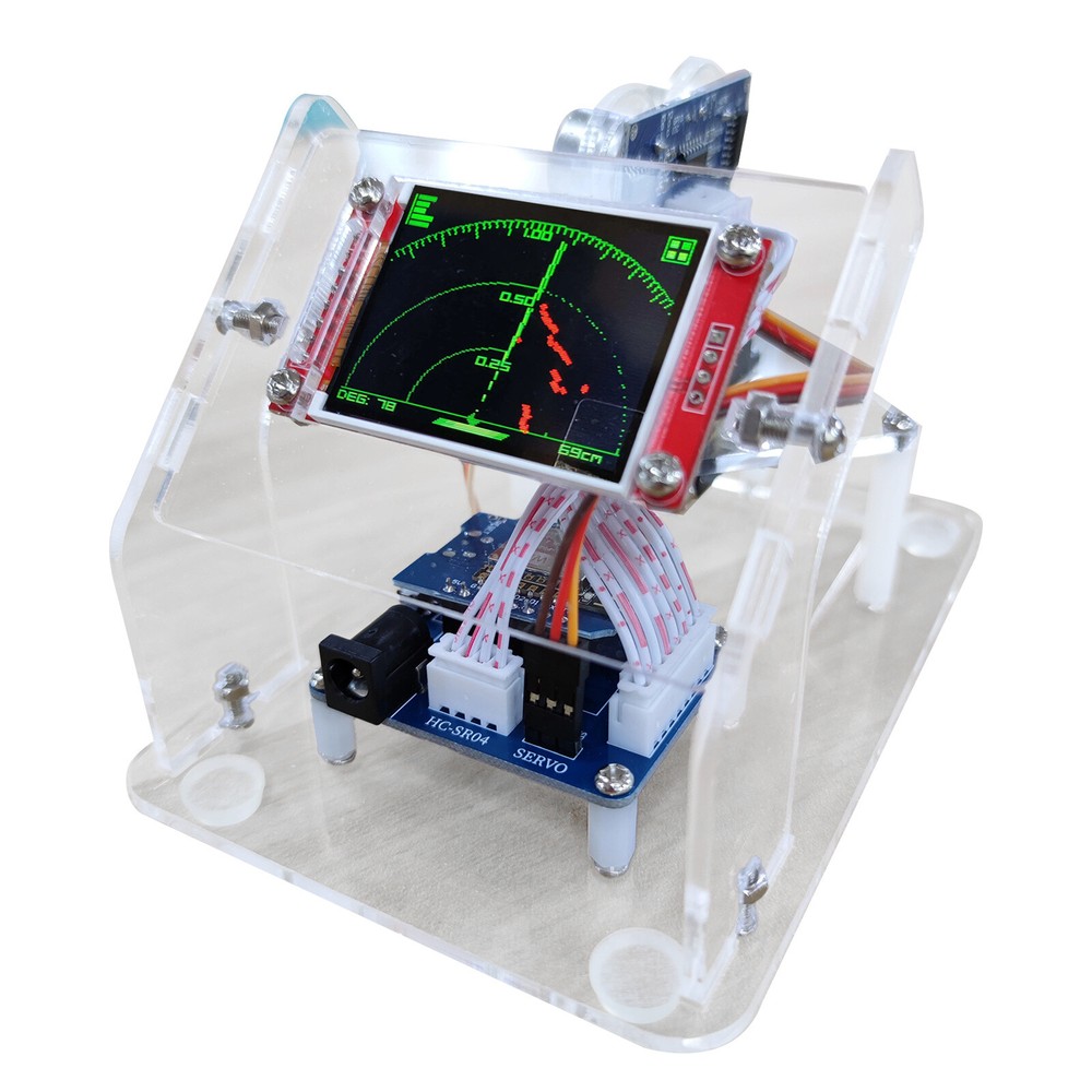 Mini Ultrasonic Radar & 1M Motor Range for Arduino Starter Kit Program Education
