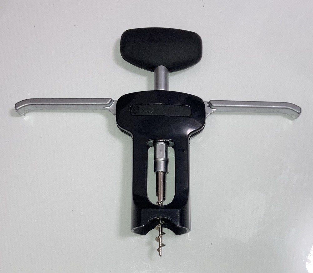Good Cook Black Plastic Wine Bottle Opener Corkscrew