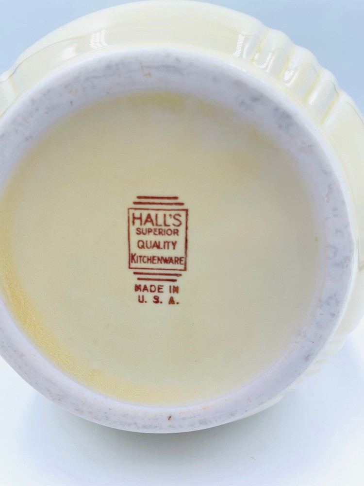 Vintage Hall’s Superior Quality Kitchenware Red Poppy Pattern Pitcher