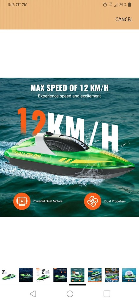 Remote Control Boat With LED Light