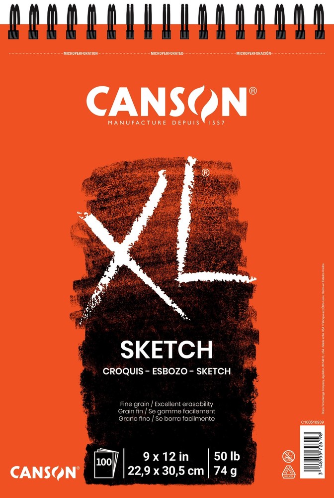 Canson XL Sketch Pad 9"X12" 100 Sheets