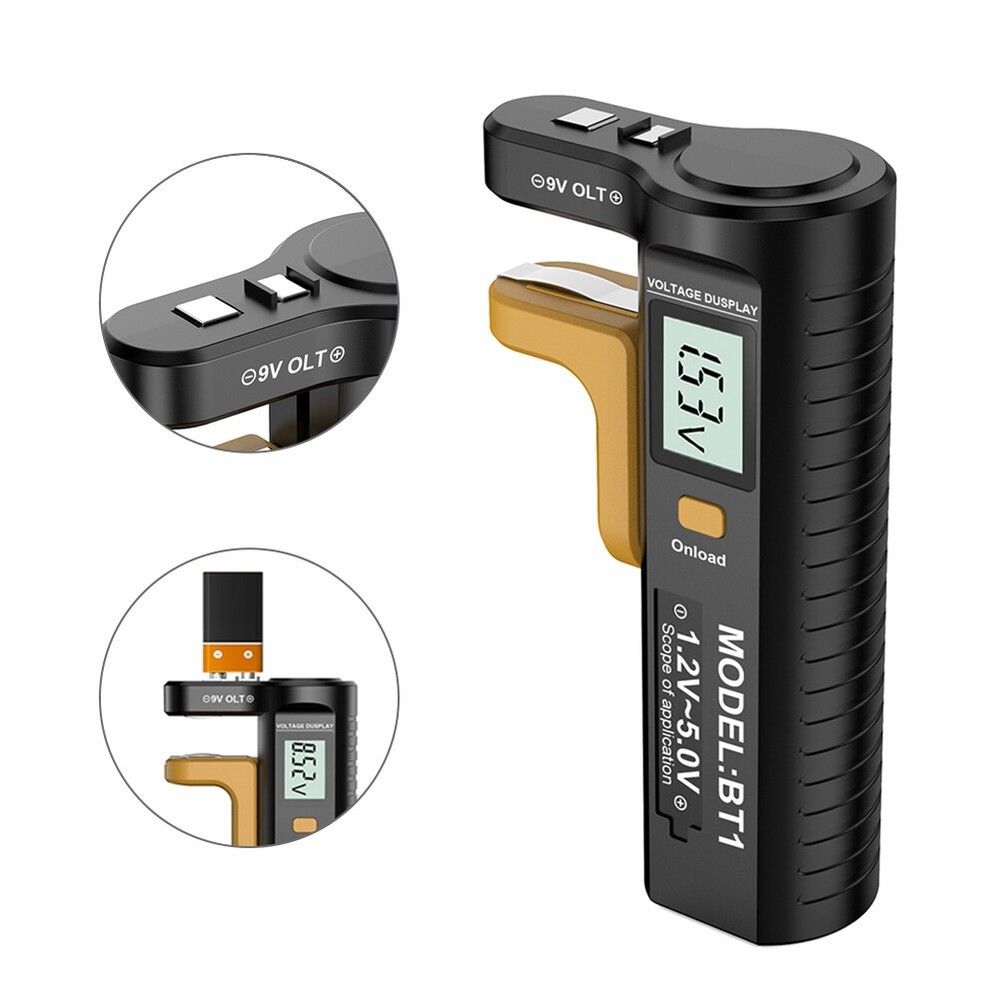 Battery Tester Battery Capacity Tester Button Cell Volt Checker 9V/1.5V/AA/AAA