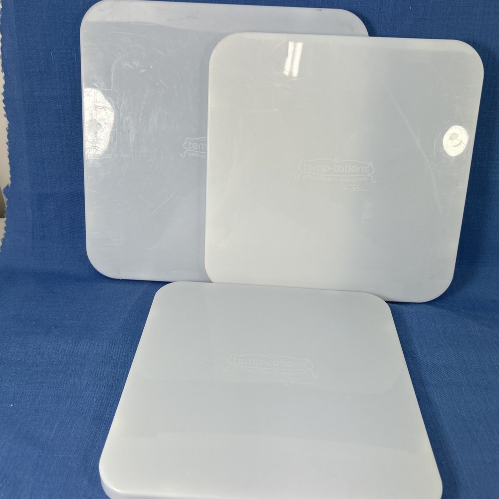Temptation White Plastic Covers For 1.5,2,2.5 Quart Baking Dishes