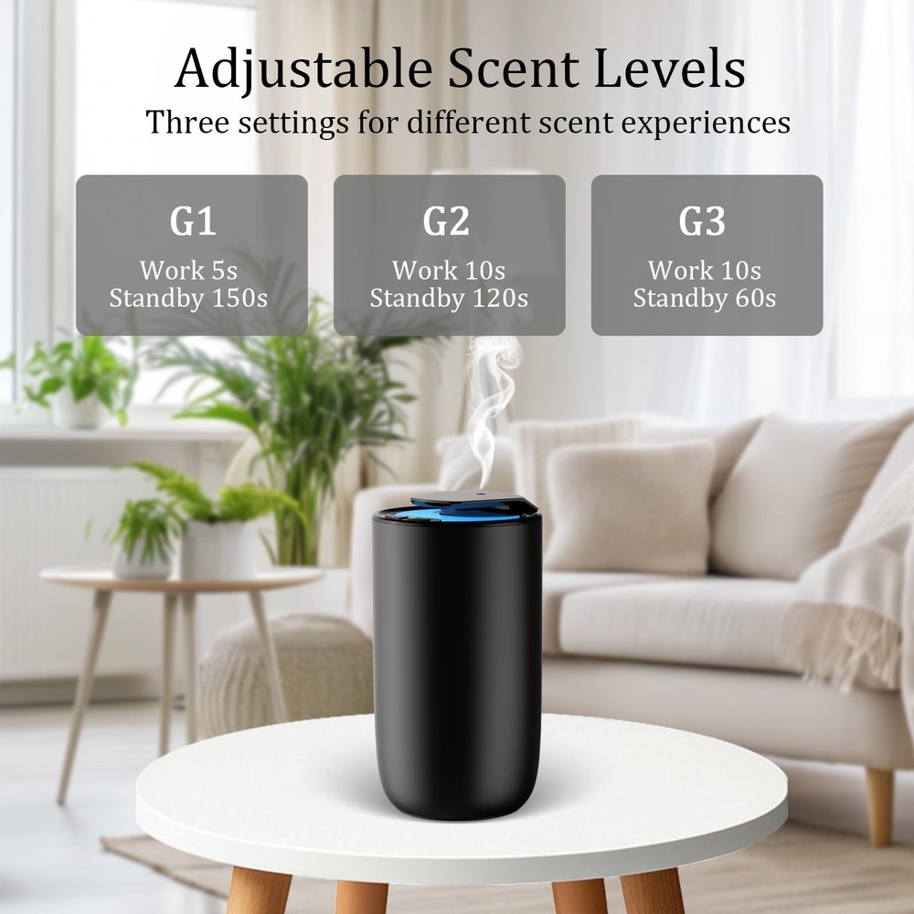 Premium Aluminum Waterless Essential Oil Diffuser for Car & Home - Titanium