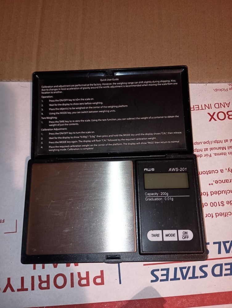 AWS 201 200 x 0.01 Gram Scale.