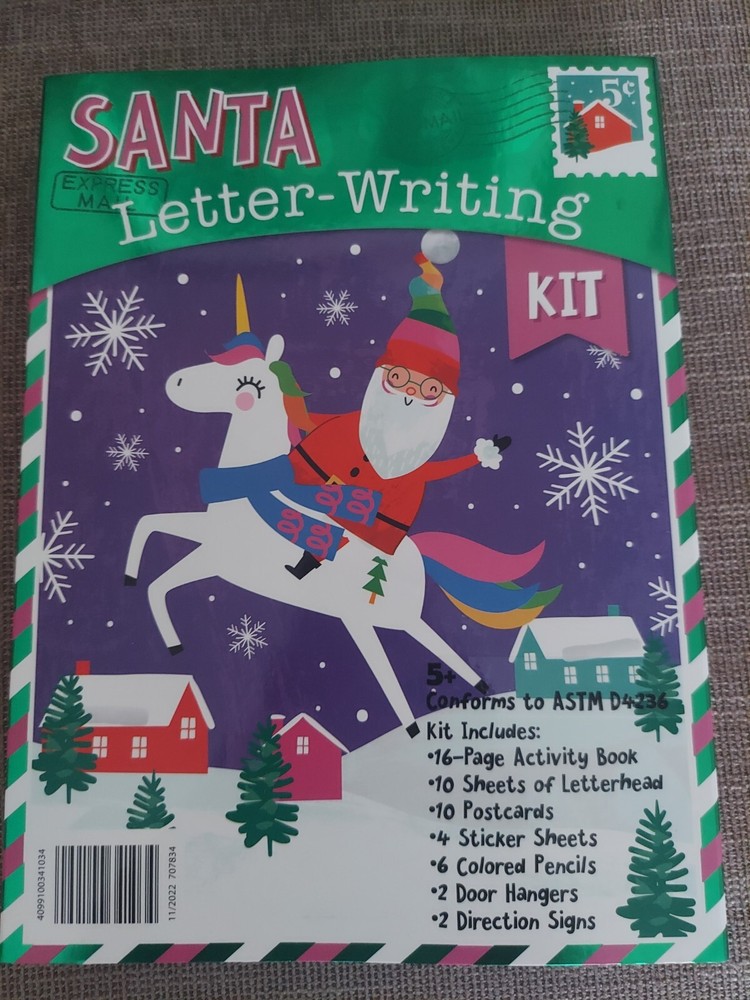 NEW Santa Letter Writing Kit ~ Fun Stuff Inside Ages 5+