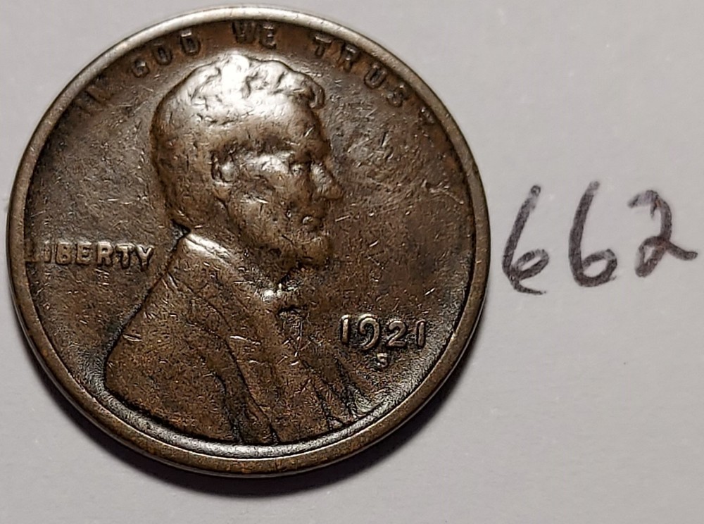 1921-S Lincoln Wheat Cent   #662