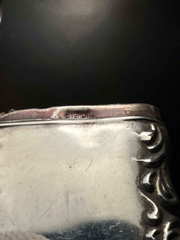antique sterling silver match safe vesta case