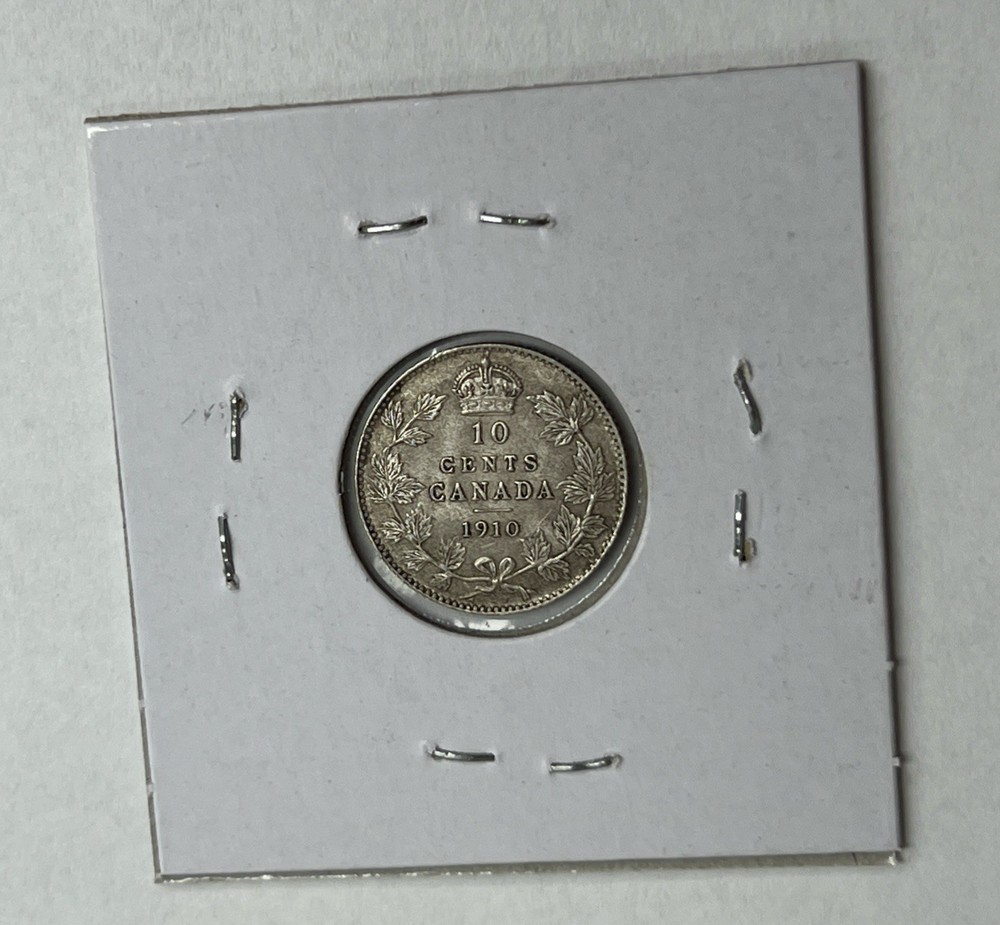 1910 Canada 10 Cent Silver Dime Coin