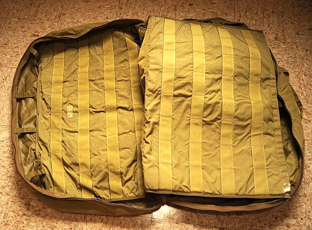 First Spear Khaki MOLLE Deployment Bag Large with shoulder straps