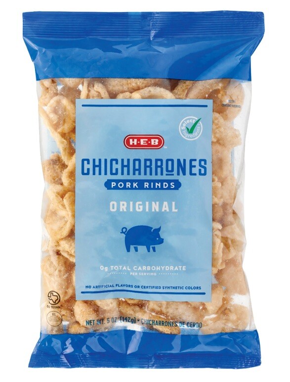 1 Bag - H-E-B Chicharrones Pork Rinds - Original 5 oz