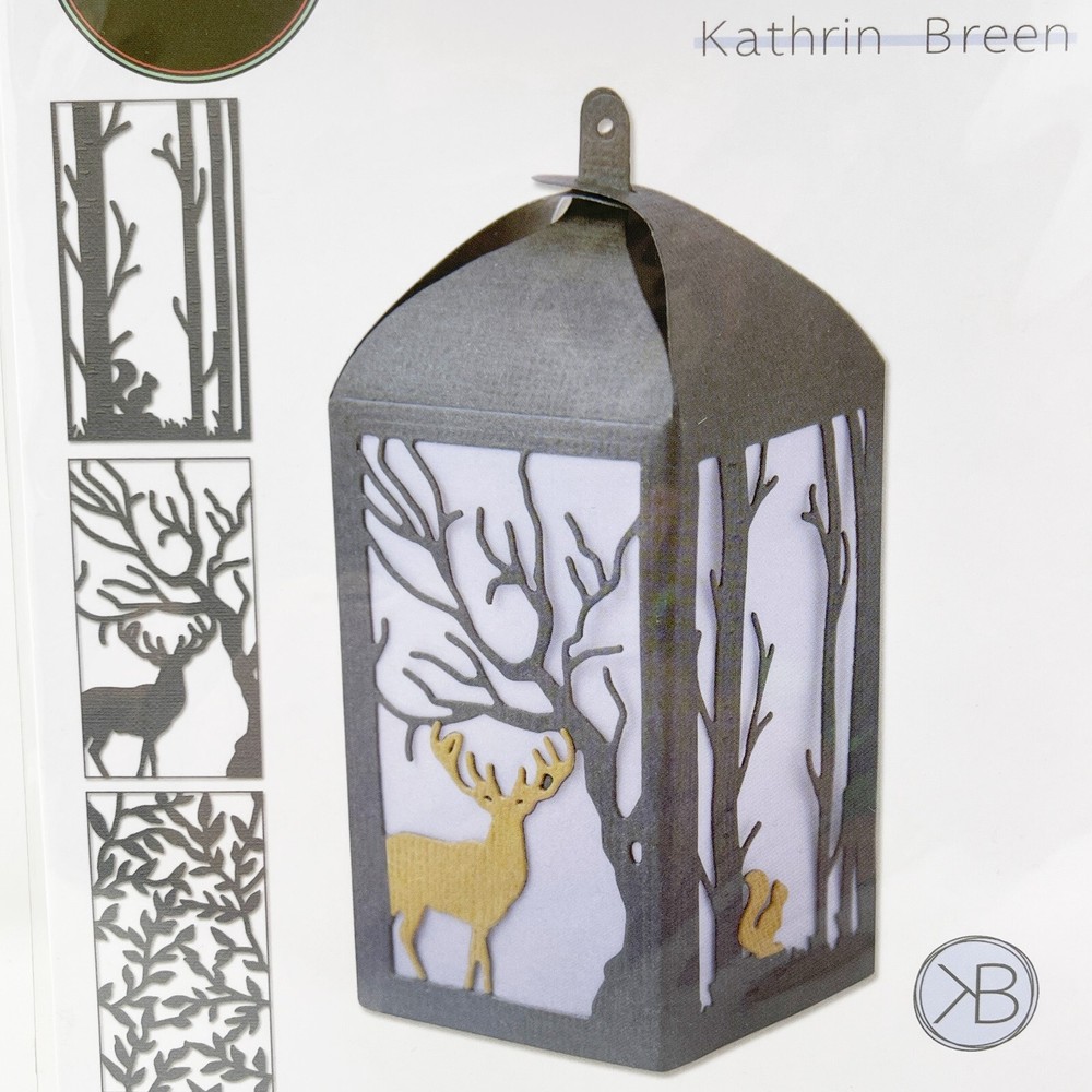 Sizzix Thinlits Winter Christmas Forest Lantern Pine Trees Cutting Dies NEW