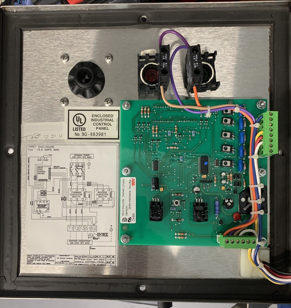 ARSSLD7 Salvajor Auto Reversing Start Stop Disposal Control Panel